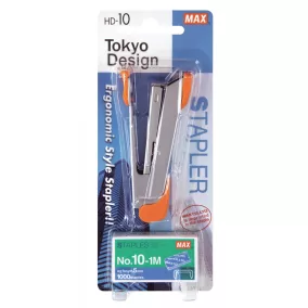 Tűzőgép Max HD-10K narancs (bliszter+ kapocs)