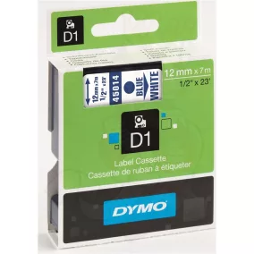 Dymo S0720540 (45014) D1 12mm*7m kék/feh kazetta