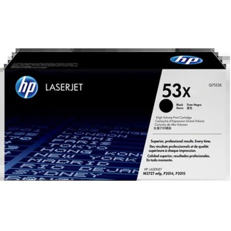 HP Q7553X No.53X Black lézertoner eredeti 7K