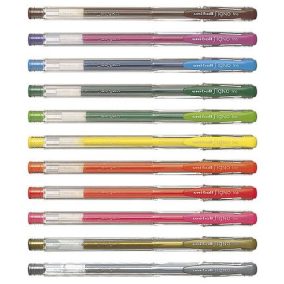 Zselés toll UNI UM-100 Signo Fine világoszöld MSZ