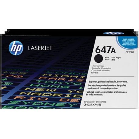 HP CE260A No.647A Black lézertoner eredeti 8,5K