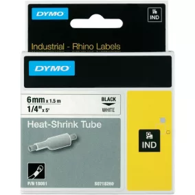 Dymo S0718260 Zsugorcső 6x1,5 fek/feh átm1,18-2,33