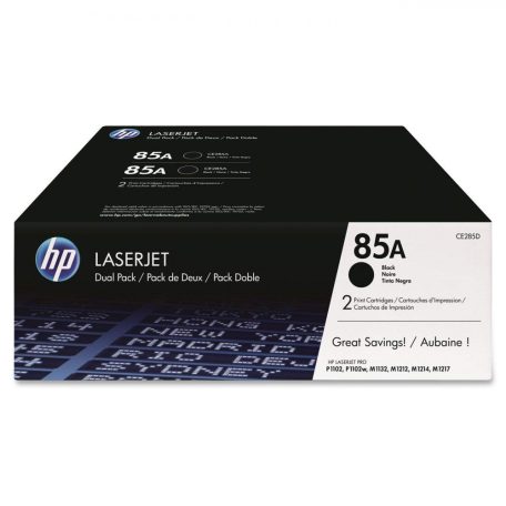 HP CE285AD No.85A Black Dupla lézertoner eredeti 2x2,1K