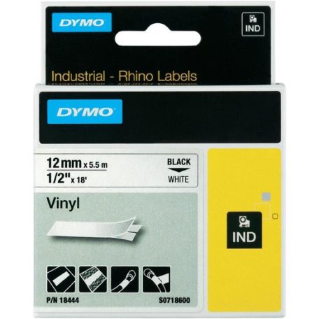 Dymo S0718600 Színes vinyl (18444) 12x5,5 fek/fehér