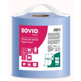   Kéztörlő Ipari CELL KÉK 24.5cm 2réteg 535lap 25magas 161m Sovio PP21106