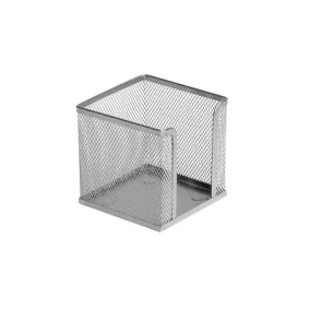 Mesh fémhálós kockatömb-tartó ezüst