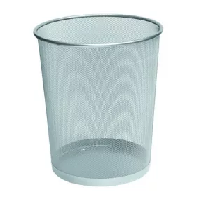 Mesh fémhálós papírkosár ezüst 16L