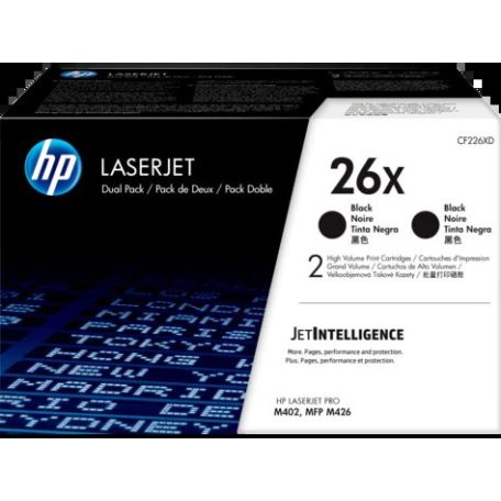 HP CF226XD No.26X Black Dupla lézertoner eredeti 2x9K