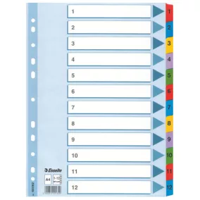 Regiszter Ess 100162 A/4 1-12-ig mylar