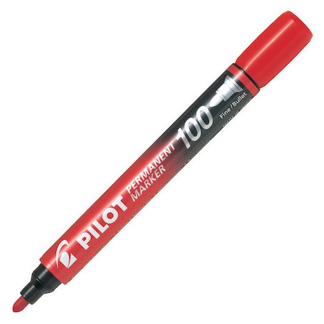 Pilot SCA-100-R kerek permanent marker piros