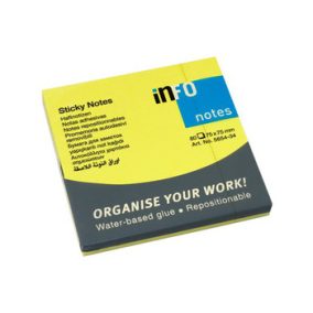 Post it INFONotes 75*75mm 80lap neon sárga