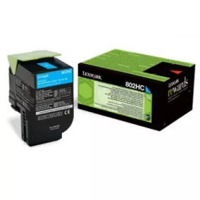 Lexmark 802HC CX410 CX510 lézertoner eredeti Cyan 3K