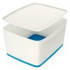 MyBox tárolódoboz fedővel nagy 52161036 fehér/kék