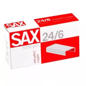 Tűzőkapocs Sax 24/6 réz