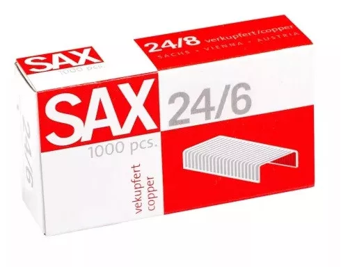 Tűzőkapocs Sax 24/6 réz