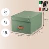 Puro karton tárolódoboz M méret 2db földzöld 61490050