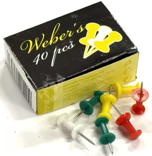 Térképtű Weber's színes 40db