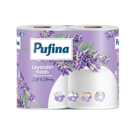 PUFINA toalettpapír 3réteg 4tek 140lap Lavender levendula PP20867