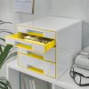 WOW CUBE fiókos irattároló 4 fiók fehér/sárga 52132016