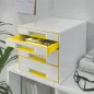 WOW CUBE fiókos irattároló 4 fiók fehér/sárga 52132016