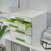 WOW CUBE fiókos irattároló 4 fiók fehér/zöld 52132054