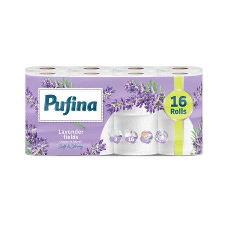 PUFINA toalettpapír 3réteg 16tek 140lap Lavender kamilla PP20899