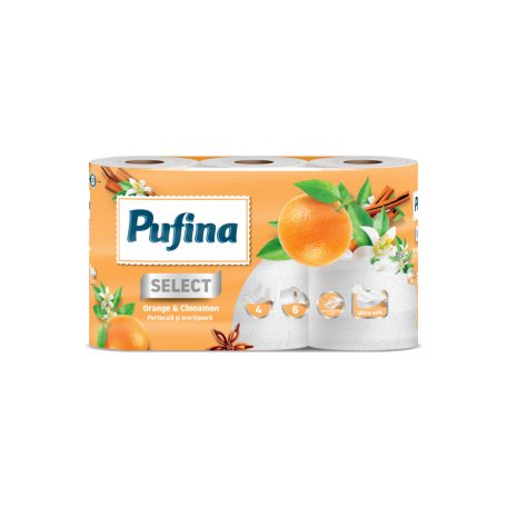 PUFINA toalettpapír 4réteg 6tek 140lap Orange&Cinnamon naran- fahéj PP20760