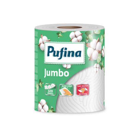 PUFINA kéztörlő 2réteg 1tek 320lap Jumbo PP20637