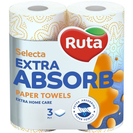 Ruta kéztörlő 3réteg 2tek 105lap Selecta Extra Absorb cell R060