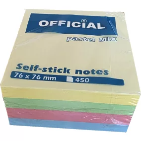Post It Official 75*75mm 450l pasztell