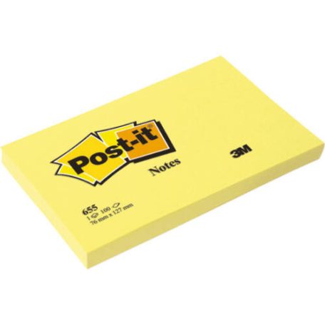 Post-it 3M 655 76*127 (100lap) sárga