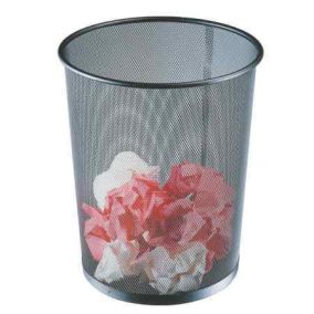 Mesh fémhálós papírkosár fekete 16L