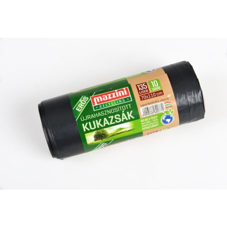 MAZZINI Szemetes zsák újrahasznosított 135L (70x100) 10db/roll erős