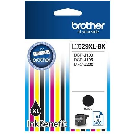 Brother LC529XL Black tintapatron eredeti DCP-J100/L105 MFC J200