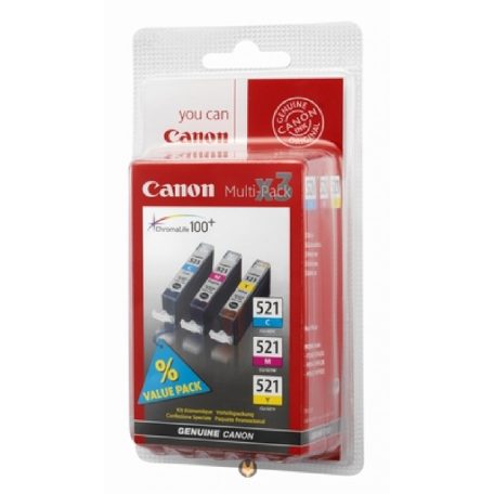 Canon CLI-521 Multipack Cyan Magenta Yellow tintapatron