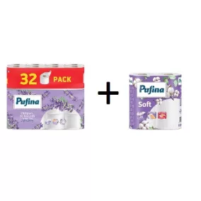   PUFINA toalett 3réteg 32tek 140lap levendula+Pufina kézt(PP20643) PP21049