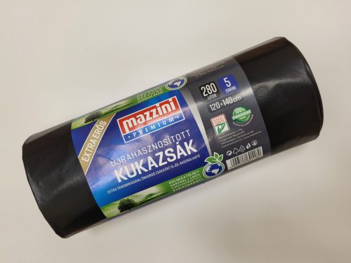 MAZZINI Szemetes zsák újrahaszn. 280L (120x140) 5db/roll extraerős (kukás)