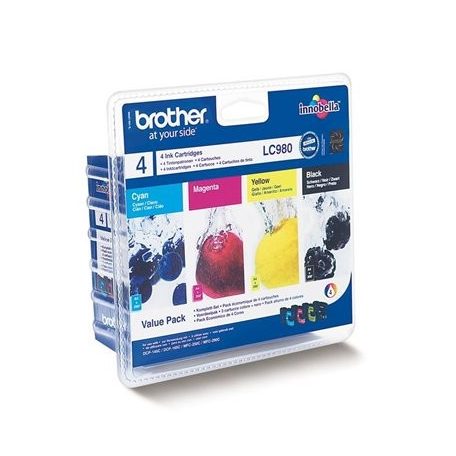Brother LC980 Multipack Black Cyan Magenta Yellow 