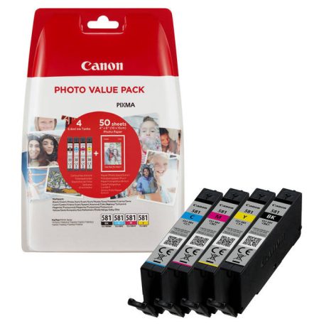 Canon CLI-581 Multipack Black Cyan Magenta Yellow 