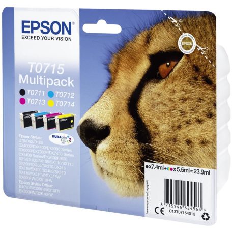 Epson T0715 Multipack Black Cyan Magenta Yellow tintapatron eredeti