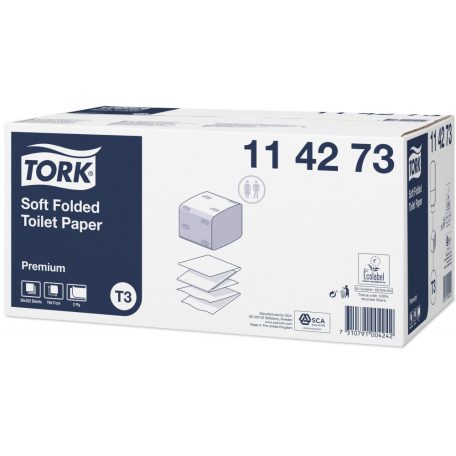 TORK 114273 Premium hajtogatott toalett (kisz:30) (ar)