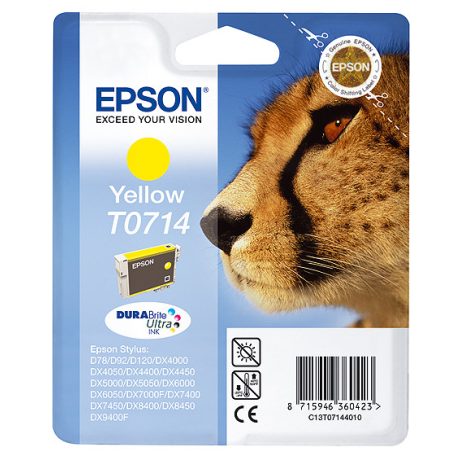 Epson T0714 Yellow tintapatron eredeti C13T07144012