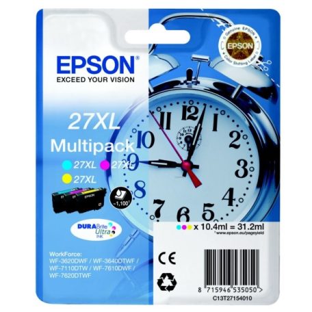 Epson 27XL T2715 Multipack Cyan Magenta Yellow tintapatron eredeti