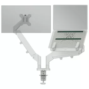   Ergo Dual helytakarékos monitor- és laptopkar szürke 65380085