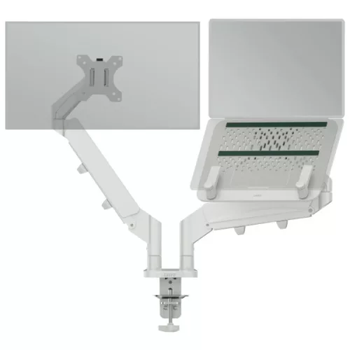 Ergo Dual helytakarékos monitor- és laptopkar szürke 65380085