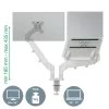 Ergo Dual helytakarékos monitor- és laptopkar szürke 65380085