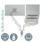   Ergo Dual helytakarékos monitor- és laptopkar szürke 65380085