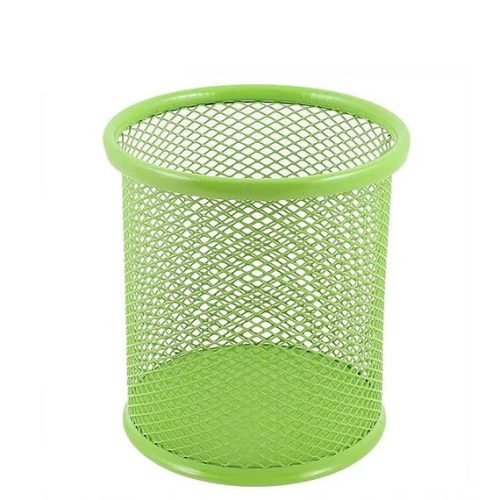 Mesh fémhálós tolltartó (írószertartó) zöld
