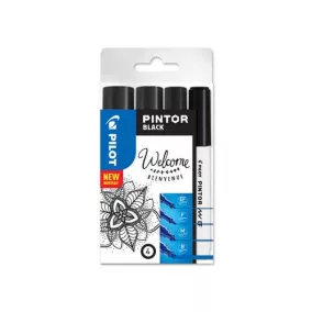 Pilot Pintor 4 db-os szett PIN-BLACK-S4 fekete