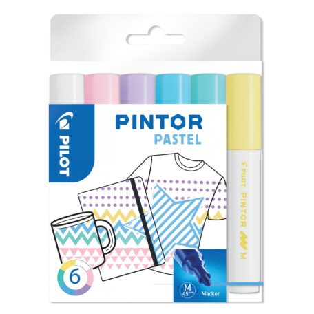 Pilot Pintor 6 db-os M szett PIN-PASZ-S6-M pasztel szín